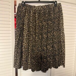 Vixen by Micheline Pitt leopard swing skirt
